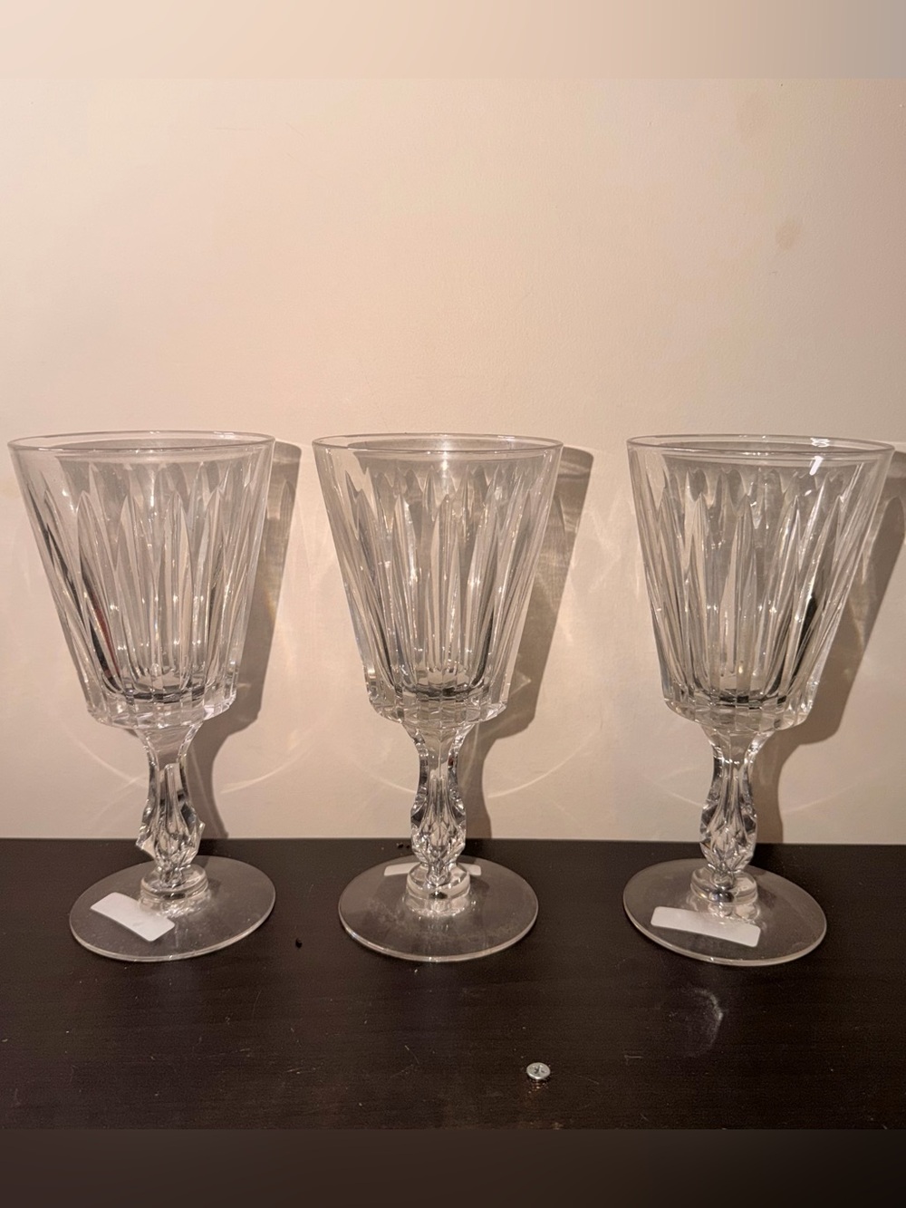 Waterford Crystal Clear Cut Stemware Wine Glasses (Set of 3)